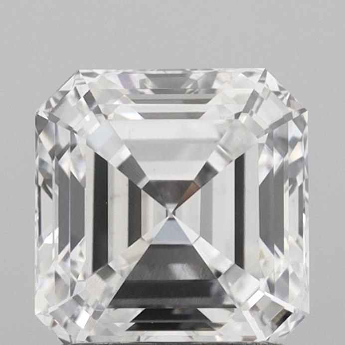 1.54 Carat Asscher Shaped, Ideal Cut, D Color, VS1 Clarity, IGI Certified Lab Grown Diamond