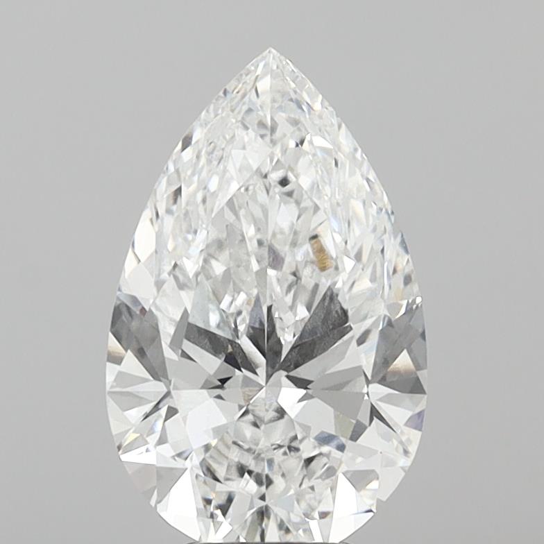 5.01 Carat Pear Shaped, Ideal Cut, F Color, VS1 Clarity, IGI Certified Lab Grown Diamond