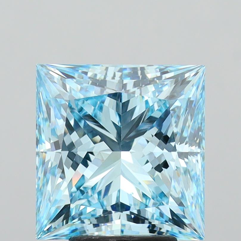4.94 Carat Princess Shaped, Ideal Cut, VS1 Clarity, IGI Certified Lab Grown Diamond