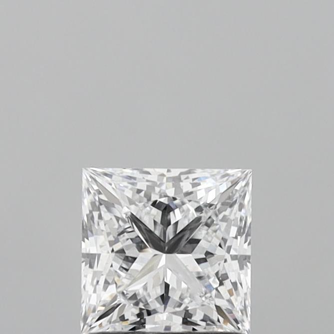 1.04 Carat Princess Shaped, Ideal Cut, D Color, VVS1 Clarity, IGI Certified Lab Grown Diamond