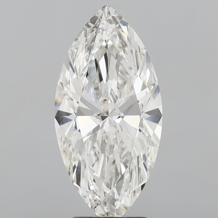 5.08 Carat Marquise Shaped, Ideal Cut, G Color, VVS2 Clarity, IGI Certified Lab Grown Diamond
