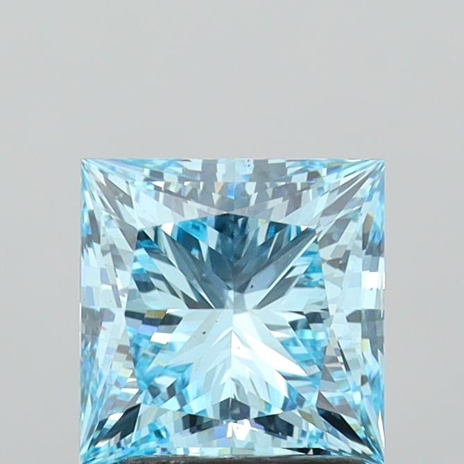 2.42 Carat Princess Shaped, Ideal Cut, VS2 Clarity, IGI Certified Lab Grown Diamond