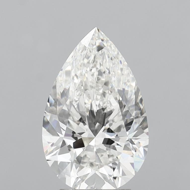 4.06 Carat Pear Shaped, Excellent Cut, F Color, VS1 Clarity, IGI Certified Lab Grown Diamond
