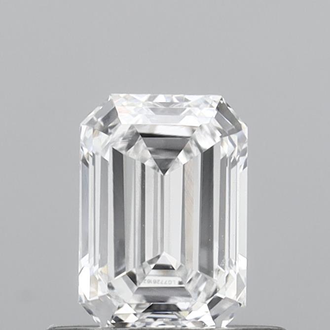 0.56 Carat Emerald Shaped, Very Good Cut, D Color, VVS2 Clarity, IGI Certified Lab Grown Diamond