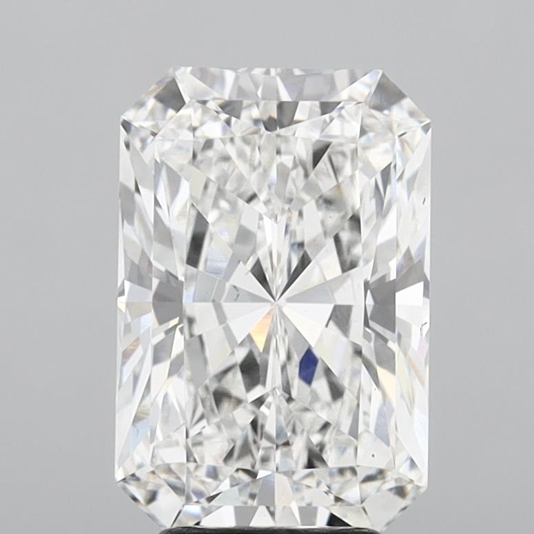 5.09 Carat Radiant Shaped, Excellent Cut, F Color, VVS2 Clarity, IGI Certified Lab Grown Diamond