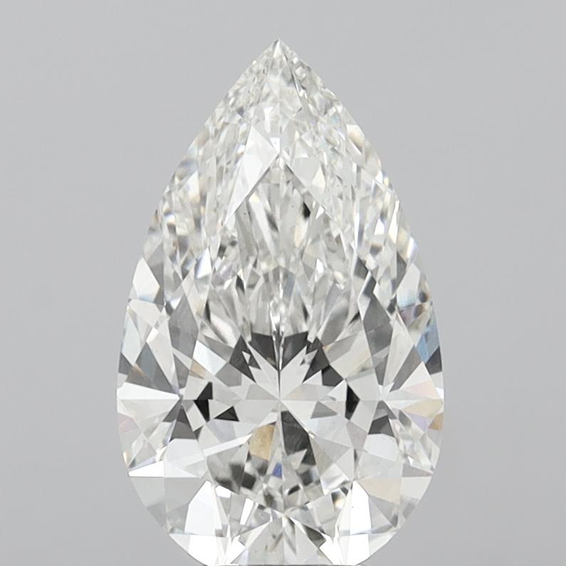 5.10 Carat Pear Shaped, Ideal Cut, G Color, VS1 Clarity, IGI Certified Lab Grown Diamond