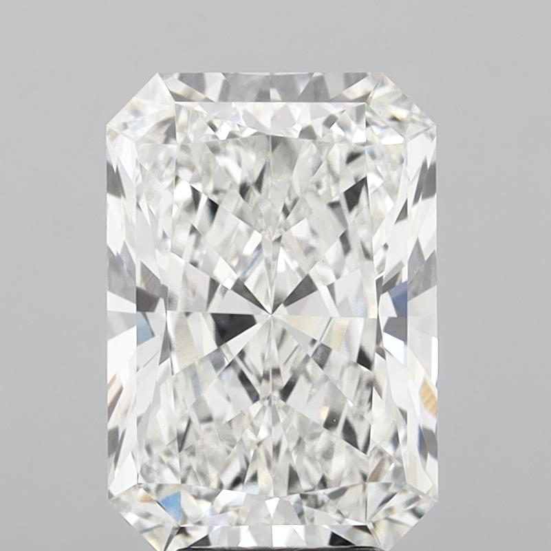 6.06 Carat Radiant Shaped, Ideal Cut, E Color, VVS2 Clarity, IGI Certified Lab Grown Diamond