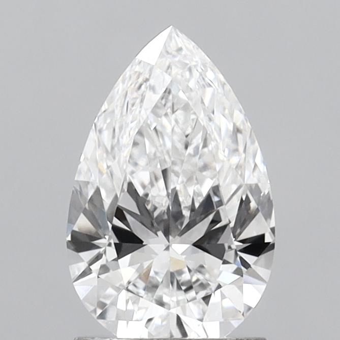 1.47 Carat Pear Shaped, Excellent Cut, E Color, VS1 Clarity, IGI Certified Lab Grown Diamond