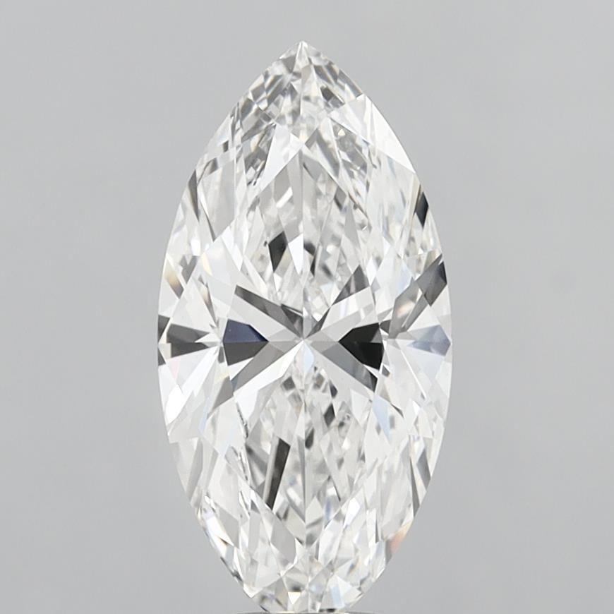 4.64 Carat Marquise Shaped, Ideal Cut, F Color, VVS2 Clarity, IGI Certified Lab Grown Diamond