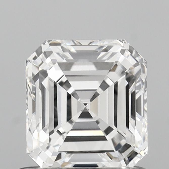 1.01 Carat Asscher Shaped, Excellent Cut, D Color, VVS2 Clarity, IGI Certified Lab Grown Diamond