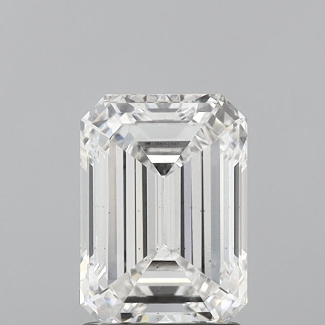 1.58 Carat Emerald Shaped, Ideal Cut, E Color, VS2 Clarity, IGI Certified Lab Grown Diamond
