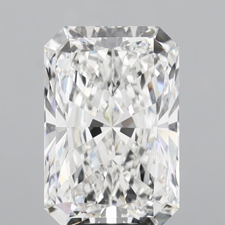 6.56 Carat Radiant Shaped, Ideal Cut, F Color, VVS2 Clarity, IGI Certified Lab Grown Diamond
