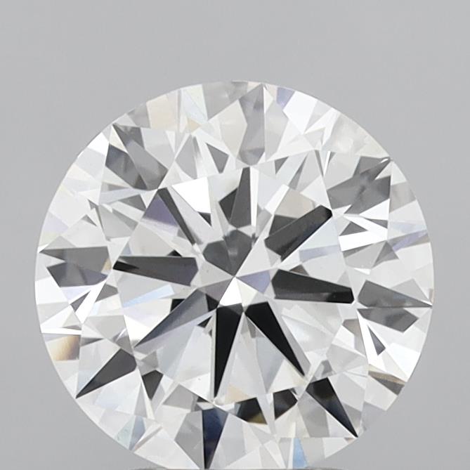 3.00 Carat Round Shaped, Excellent Cut, E Color, VVS2 Clarity, IGI Certified Lab Grown Diamond