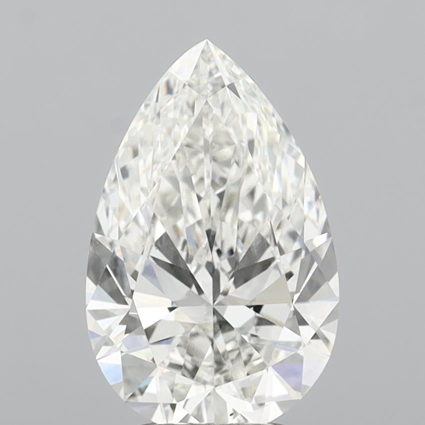 3.04 Carat Pear Shaped, Ideal Cut, G Color, VS1 Clarity, IGI Certified Lab Grown Diamond
