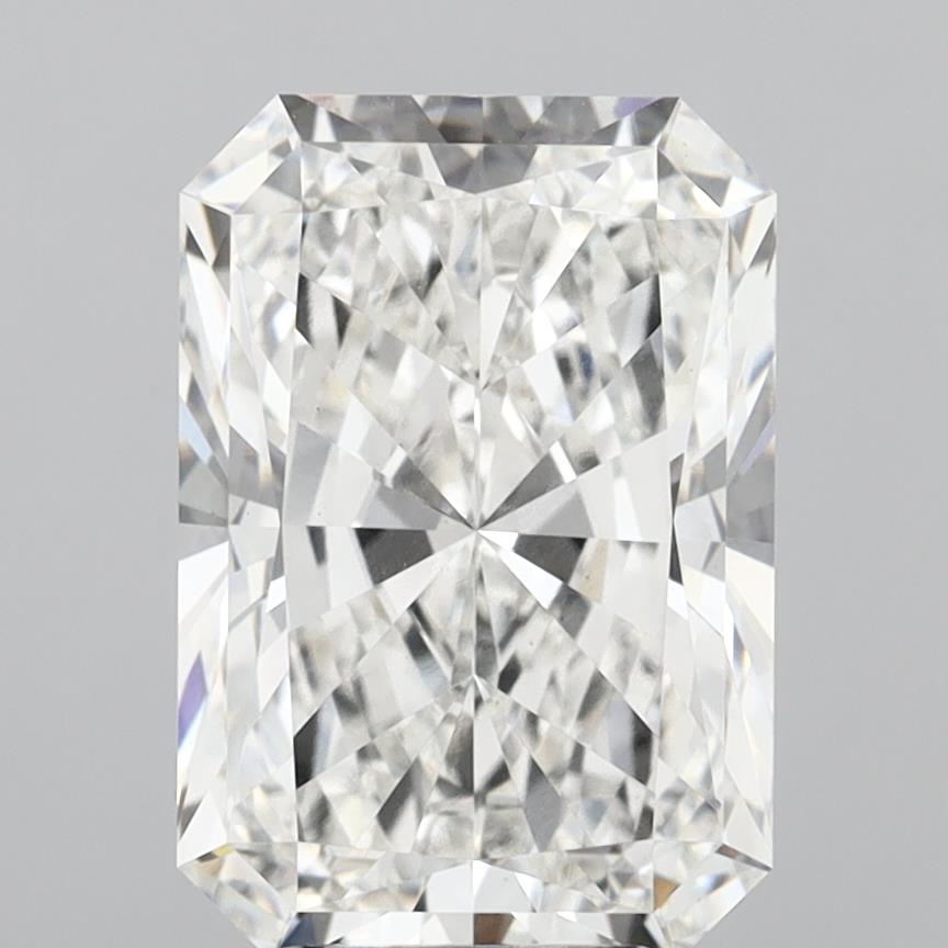6.05 Carat Radiant Shaped, Ideal Cut, F Color, VS1 Clarity, IGI Certified Lab Grown Diamond