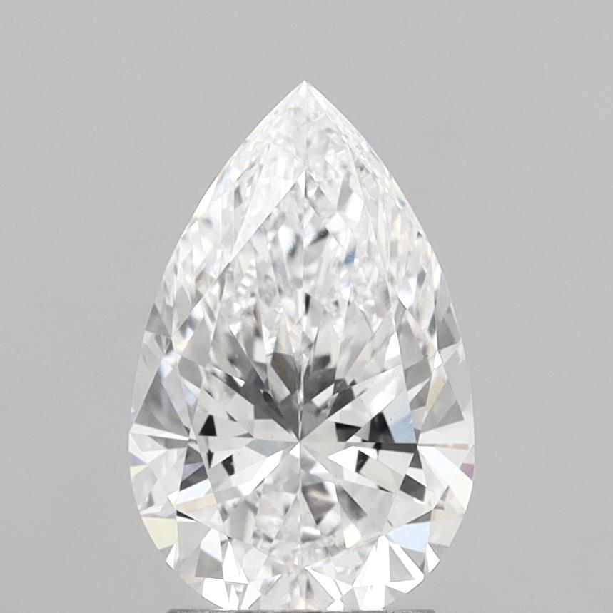 2.58 Carat Pear Shaped, Excellent Cut, D Color, VS1 Clarity, IGI Certified Lab Grown Diamond