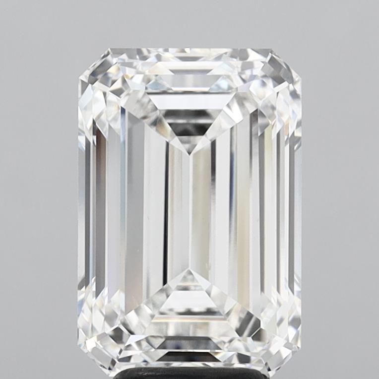 5.87 Carat Emerald Shaped, Ideal Cut, E Color, VVS2 Clarity, IGI Certified Lab Grown Diamond