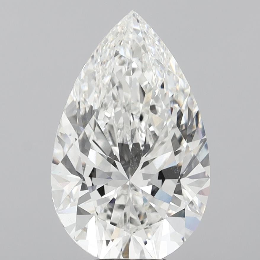 8.03 Carat Pear Shaped, Ideal Cut, E Color, VVS1 Clarity, IGI Certified Lab Grown Diamond