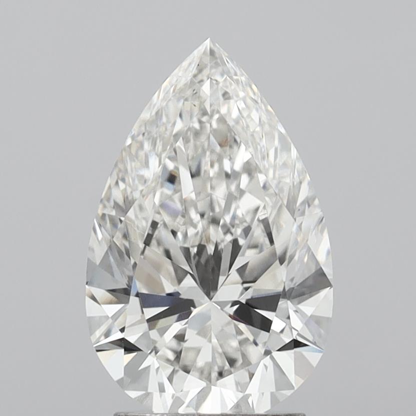 2.52 Carat Pear Shaped, Ideal Cut, G Color, VS1 Clarity, IGI Certified Lab Grown Diamond