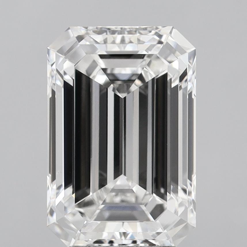 5.08 Carat Emerald Shaped, Ideal Cut, F Color, VS1 Clarity, IGI Certified Lab Grown Diamond