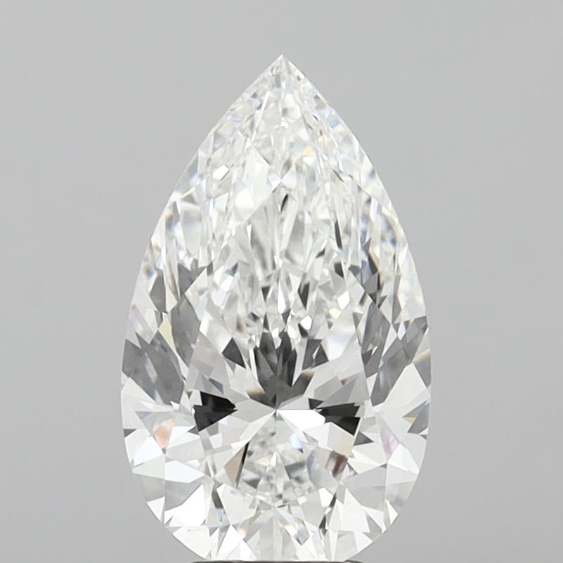 5.04 Carat Pear Shaped, Excellent Cut, E Color, VVS2 Clarity, IGI Certified Lab Grown Diamond