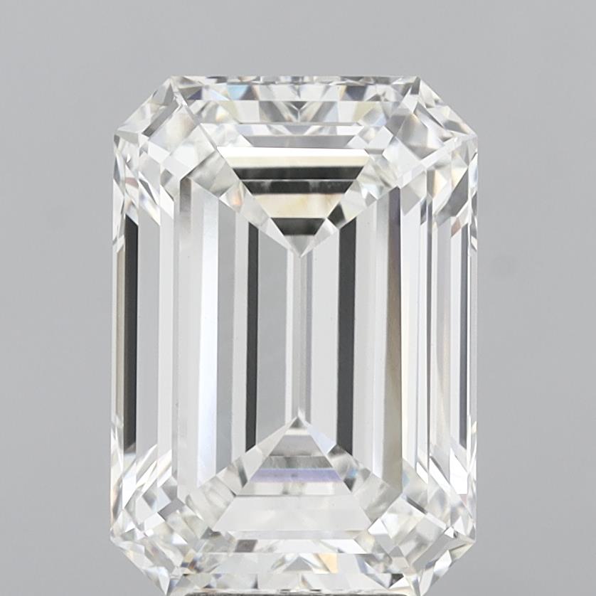 8.02 Carat Emerald Shaped, Ideal Cut, G Color, VVS2 Clarity, IGI Certified Lab Grown Diamond