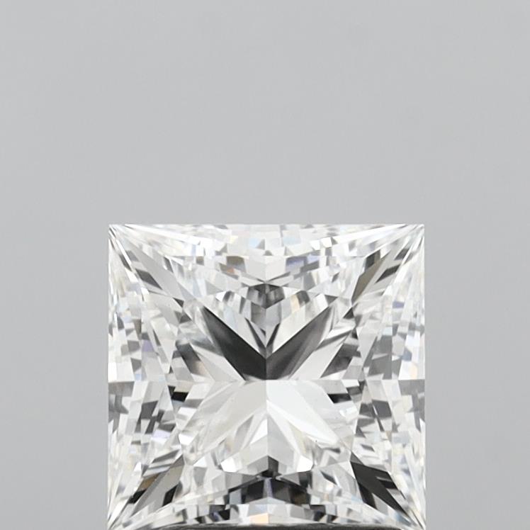2.40 Carat Princess Shaped, Very Good Cut, E Color, VVS2 Clarity, IGI Certified Lab Grown Diamond
