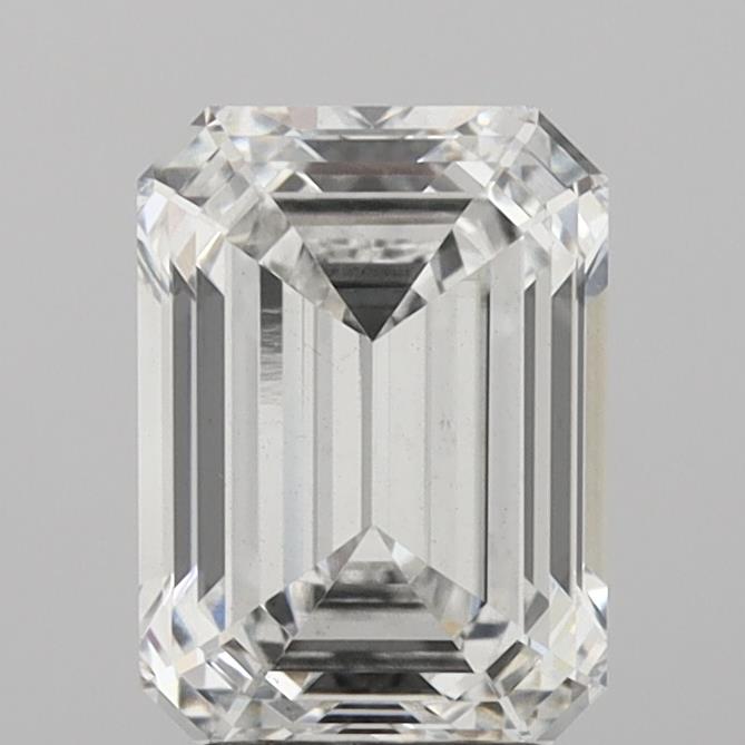2.97 Carat Emerald Shaped, Ideal Cut, F Color, VS2 Clarity, IGI Certified Lab Grown Diamond