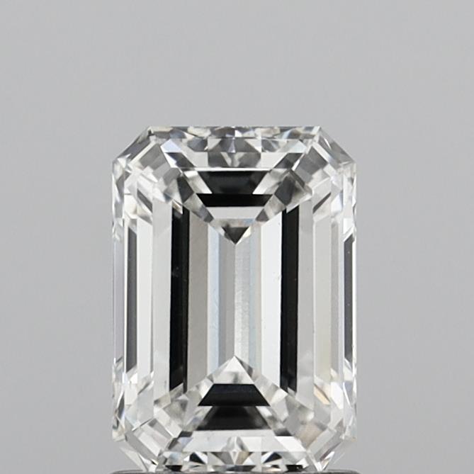 1.48 Carat Emerald Shaped, Ideal Cut, F Color, VS2 Clarity, IGI Certified Lab Grown Diamond