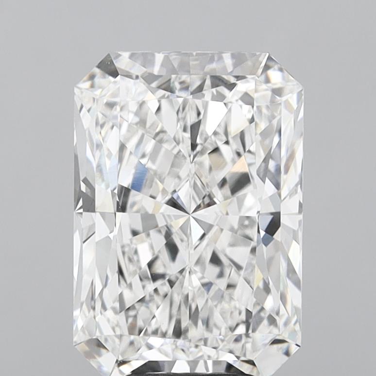 6.03 Carat Radiant Shaped, Ideal Cut, E Color, VVS2 Clarity, IGI Certified Lab Grown Diamond