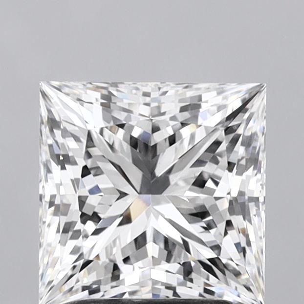 2.42 Carat Princess Shaped, Ideal Cut, E Color, VVS2 Clarity, IGI Certified Lab Grown Diamond