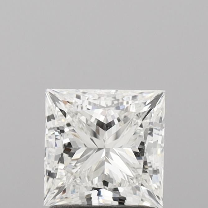 1.50 Carat Princess Shaped, Ideal Cut, F Color, VS2 Clarity, IGI Certified Lab Grown Diamond