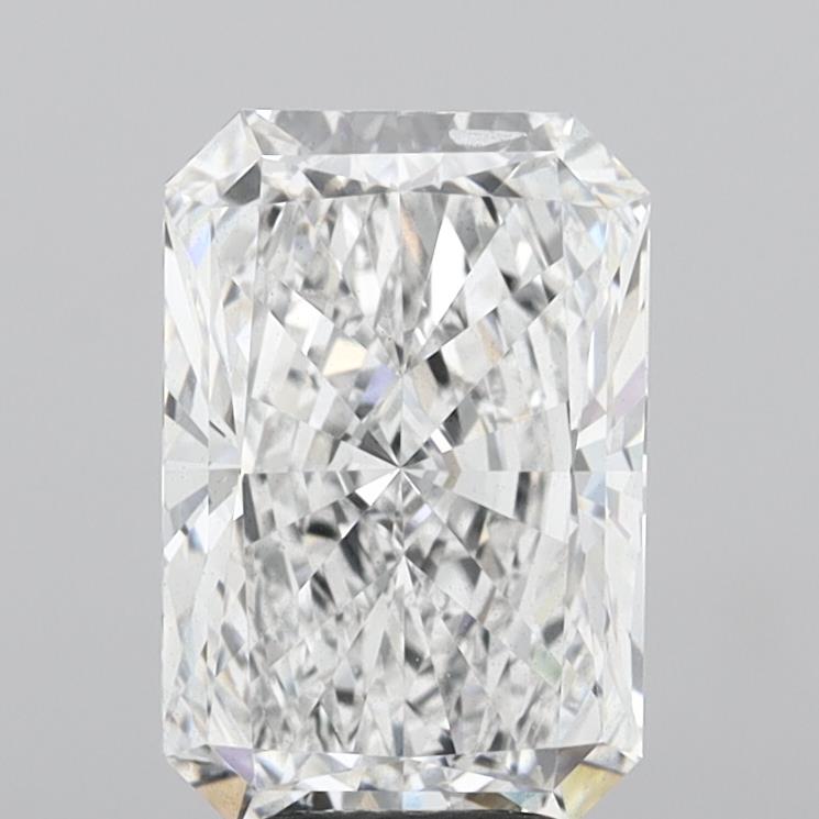 5.05 Carat Radiant Shaped, Ideal Cut, E Color, VS2 Clarity, IGI Certified Lab Grown Diamond