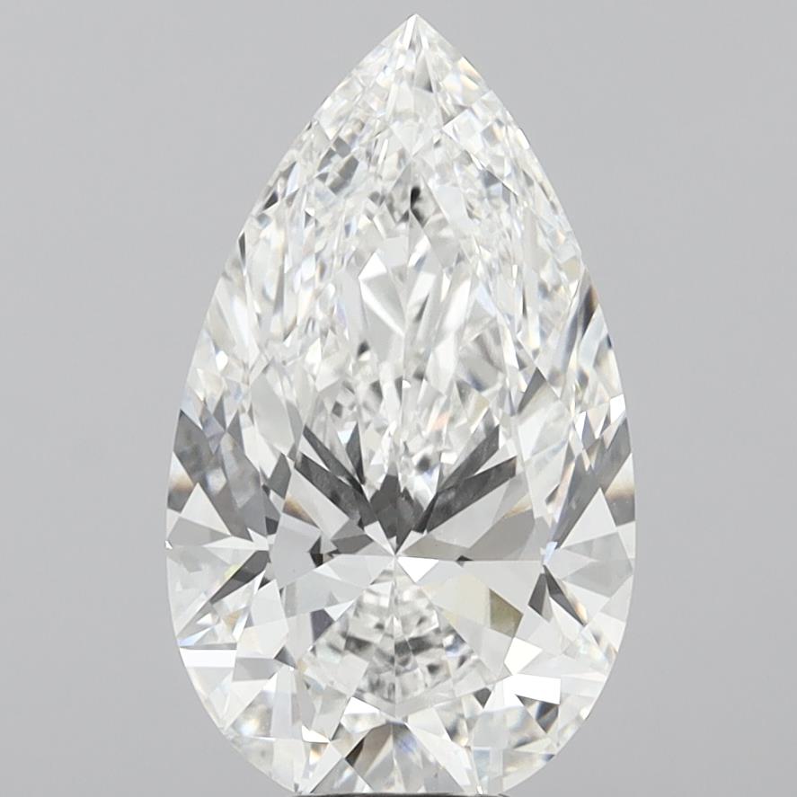 8.03 Carat Pear Shaped, Ideal Cut, E Color, VVS2 Clarity, IGI Certified Lab Grown Diamond