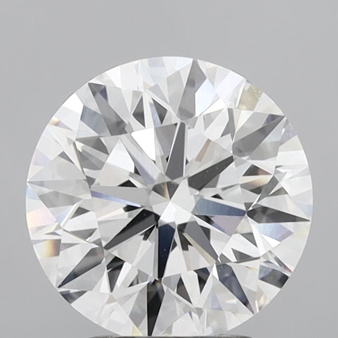 3.06 Carat Round Shaped, Excellent Cut, E Color, VVS2 Clarity, IGI Certified Lab Grown Diamond