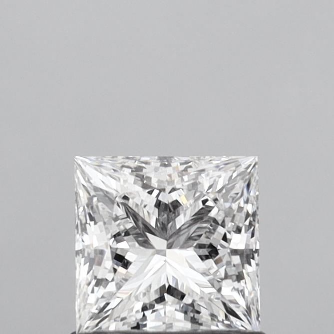 0.94 Carat Princess Shaped, Ideal Cut, D Color, VS1 Clarity, IGI Certified Lab Grown Diamond