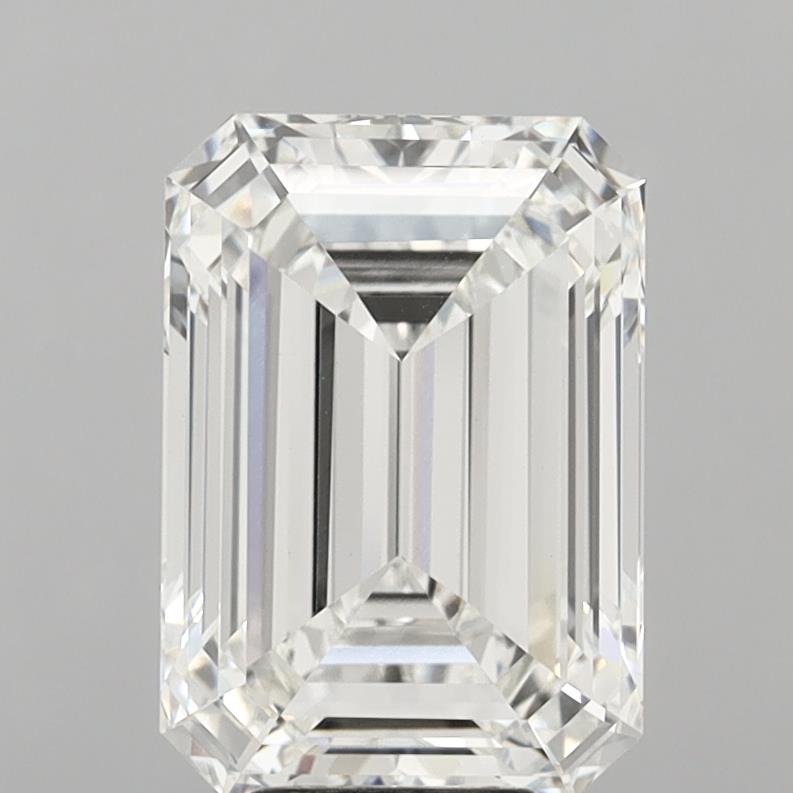 8.06 Carat Emerald Shaped, Ideal Cut, G Color, VVS2 Clarity, IGI Certified Lab Grown Diamond