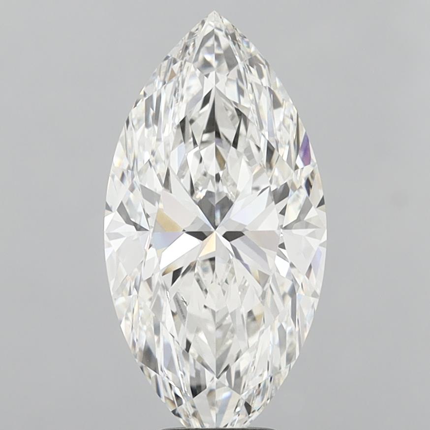 6.06 Carat Marquise Shaped, Ideal Cut, G Color, VVS2 Clarity, IGI Certified Lab Grown Diamond