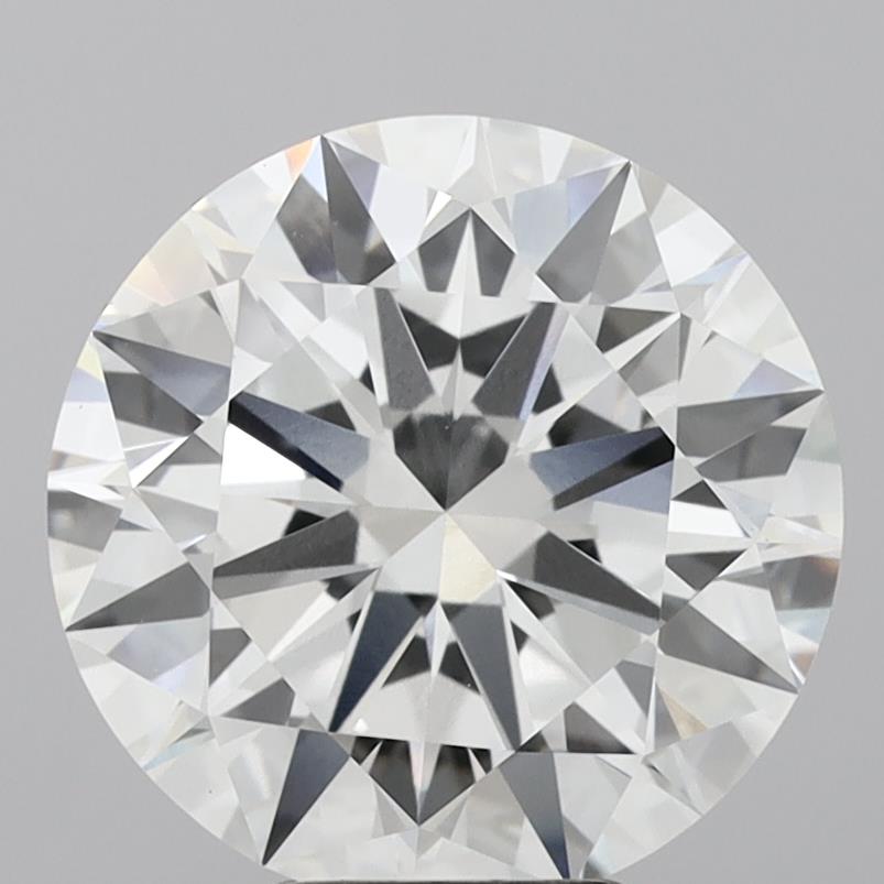 6.02 Carat Round Shaped, Excellent Cut, F Color, VVS2 Clarity, IGI Certified Lab Grown Diamond