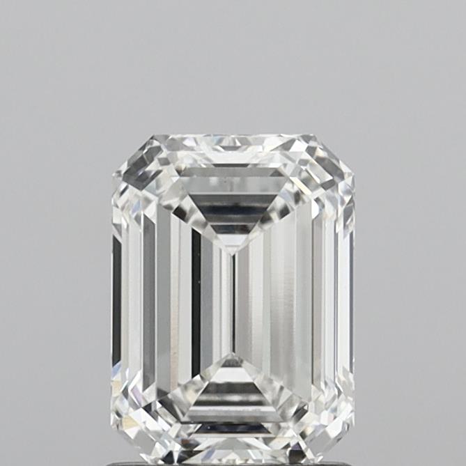1.50 Carat Emerald Shaped, Ideal Cut, F Color, VVS2 Clarity, IGI Certified Lab Grown Diamond