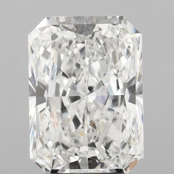 5.05 Carat Radiant Shaped, Ideal Cut, F Color, VVS2 Clarity, IGI Certified Lab Grown Diamond