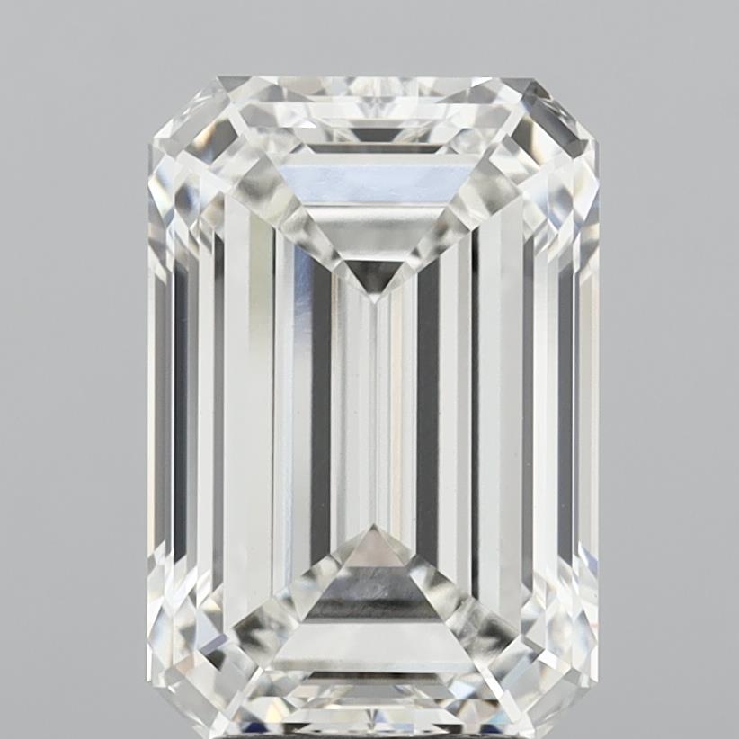 5.10 Carat Emerald Shaped, Ideal Cut, G Color, VVS2 Clarity, IGI Certified Lab Grown Diamond