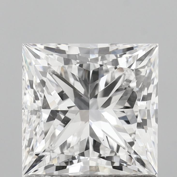 1.54 Carat Princess Shaped, Ideal Cut, D Color, VS1 Clarity, IGI Certified Lab Grown Diamond