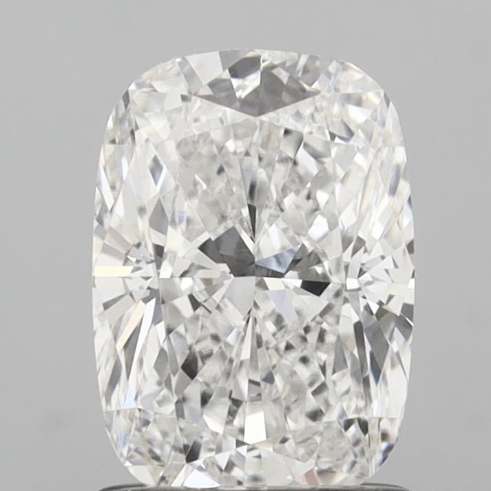 1.54 Carat Cushion Shaped, Ideal Cut, D Color, VVS2 Clarity, IGI Certified Lab Grown Diamond
