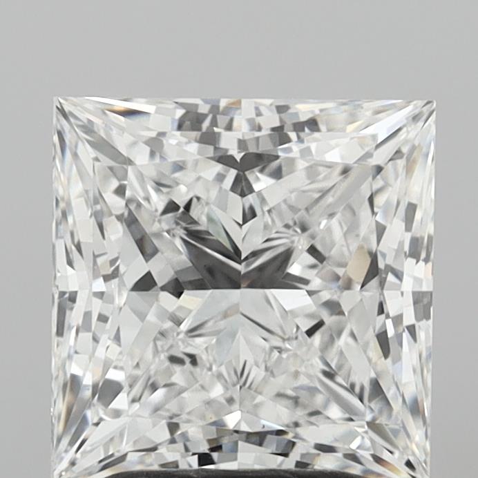 3.03 Carat Princess Shaped, Ideal Cut, D Color, VS1 Clarity, IGI Certified Lab Grown Diamond