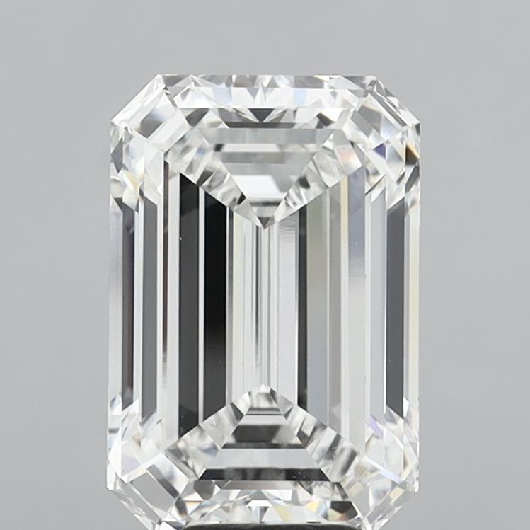 7.09 Carat Emerald Shaped, Ideal Cut, E Color, VVS2 Clarity, IGI Certified Lab Grown Diamond