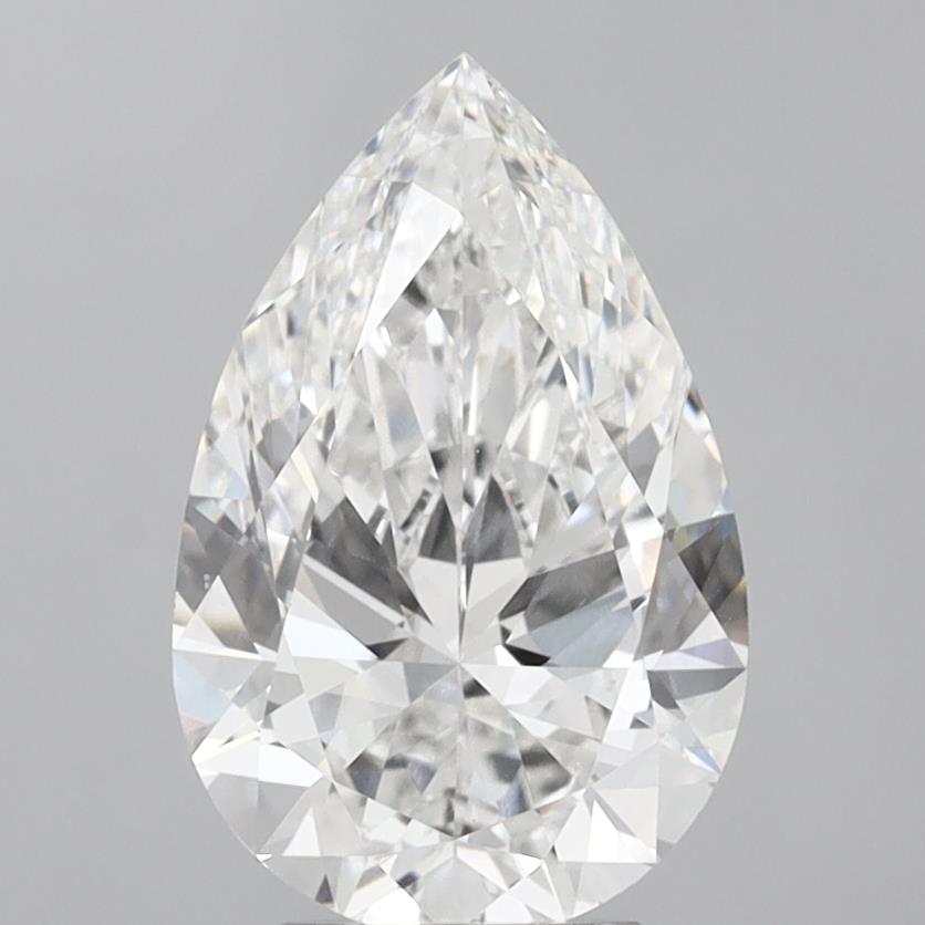 4.78 Carat Pear Shaped, Ideal Cut, E Color, VS1 Clarity, IGI Certified Lab Grown Diamond