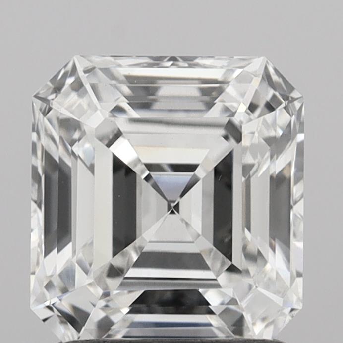 1.50 Carat Asscher Shaped, Very Good Cut, D Color, VS1 Clarity, IGI Certified Lab Grown Diamond