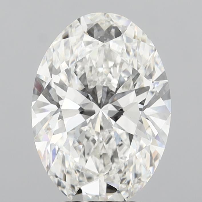 3.71 Carat Oval Shaped, Ideal Cut, F Color, VVS2 Clarity, IGI Certified Lab Grown Diamond
