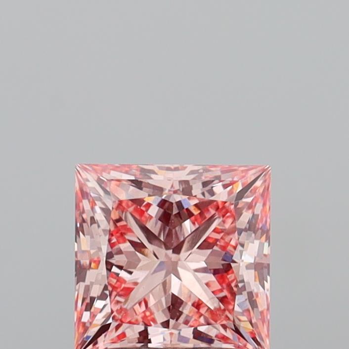 1.55 Carat Princess Shaped, Ideal Cut, VS1 Clarity, IGI Certified Lab Grown Diamond